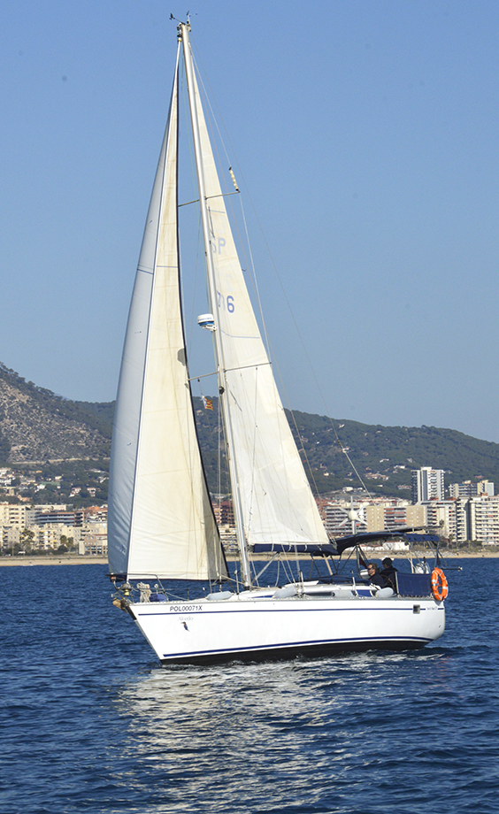 Alcedo navegant amb poc vent